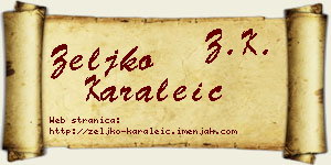 Željko Karaleić vizit kartica